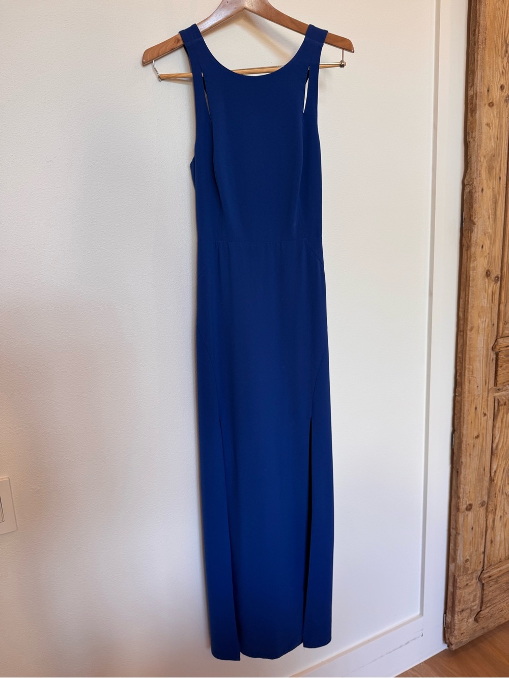 H by Halston Cobalt Blue Sleeveless Maxi Dress